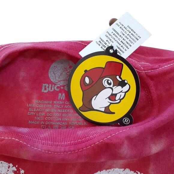 Buc-ee's Valentine's Day Tie-Dye Heart T-Shirt Womens Medium Multi S/S NWT - Picture 3 of 6